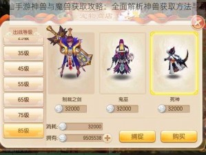 梦幻诛仙手游神兽与魔兽获取攻略：全面解析神兽获取方法与推荐策略