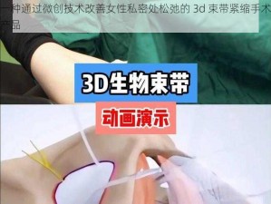 一种通过微创技术改善女性私密处松弛的 3d 束带紧缩手术产品