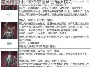 第五人格冒险家变小技巧详解：探索角色特性与策略应用，助你掌握角色缩小技巧