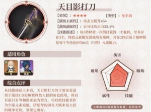 原神天目影打刀武器图鉴介绍：性能特点与玩家攻略解析