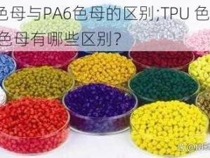 TPU色母与PA6色母的区别;TPU 色母和 PA6 色母有哪些区别？