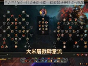 万王之王3D战士加点全面指南：深度解析天赋点分配策略