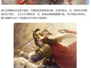 放开那三国3：公孙瓒角色深度解析与公孙策强度评测