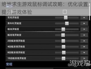 绝地求生游戏鼠标调试攻略：优化设置，提升游戏体验