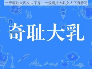 一级啊片大乳女人下身、一级啊片大乳女人下身特写