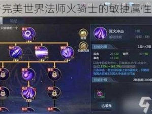 关于完美世界法师火骑士的敏捷属性探讨