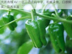 优质青椒 AV 一区二区无码中字，新鲜采摘，口感鲜美，营养丰富