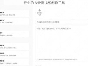 专业的 A 级提视频制作工具