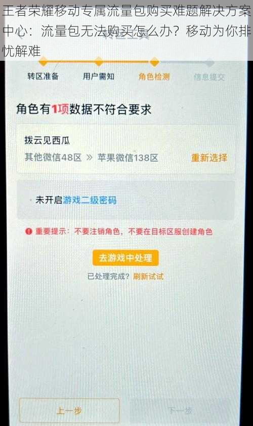 王者荣耀移动专属流量包购买难题解决方案中心：流量包无法购买怎么办？移动为你排忧解难