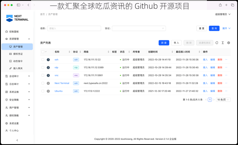 一款汇聚全球吃瓜资讯的 Github 开源项目