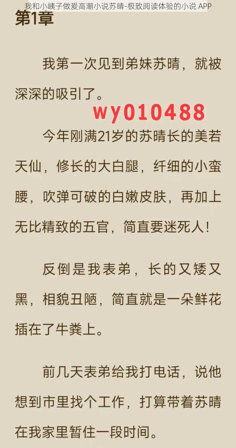 我和小峓子做爰高潮小说苏晴-极致阅读体验的小说 APP