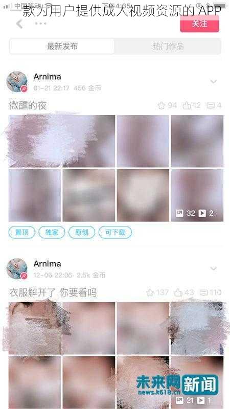 一款为用户提供成人视频资源的 APP