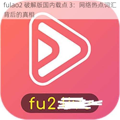 fulao2 破解版国内载点 3：网络热点词汇背后的真相