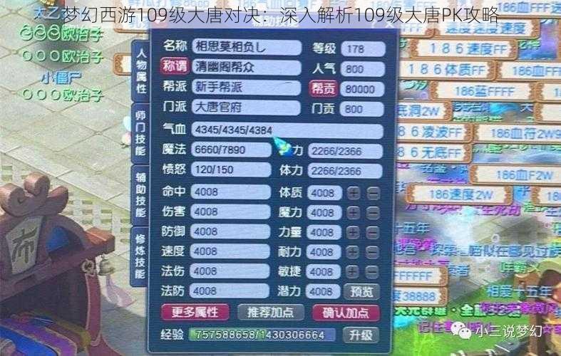 梦幻西游109级大唐对决：深入解析109级大唐PK攻略