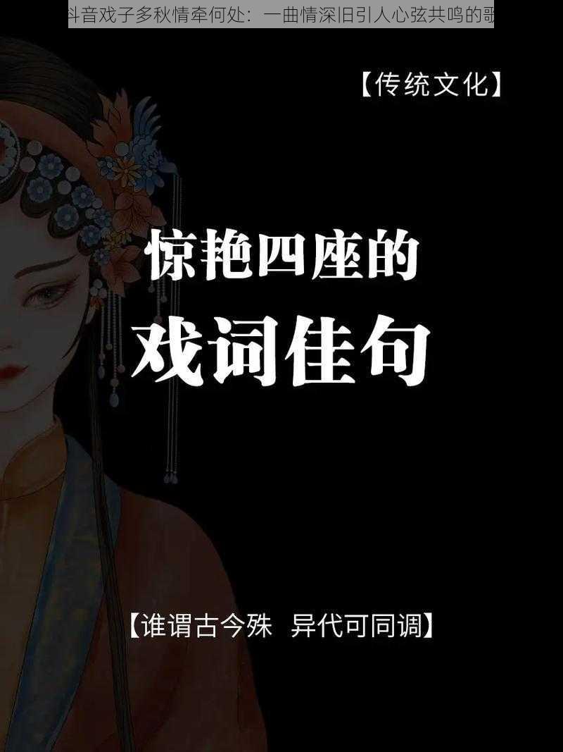 抖音戏子多秋情牵何处：一曲情深旧引人心弦共鸣的歌