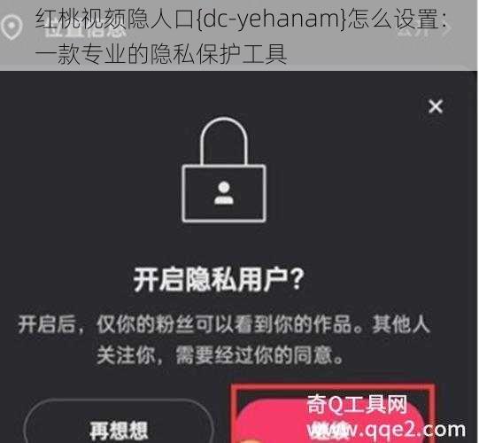 红桃视颏隐人口{dc-yehanam}怎么设置：一款专业的隐私保护工具