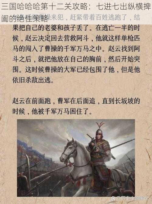 三国哈哈哈第十二关攻略：七进七出纵横捭阖的绝佳策略