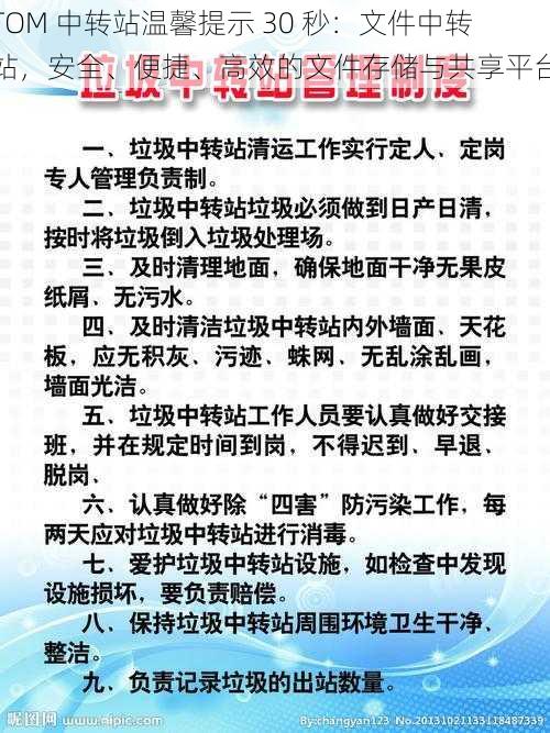 TOM 中转站温馨提示 30 秒：文件中转站，安全、便捷、高效的文件存储与共享平台