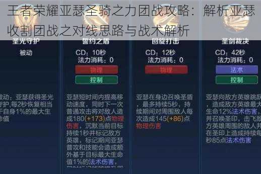 王者荣耀亚瑟圣骑之力团战攻略：解析亚瑟收割团战之对线思路与战术解析