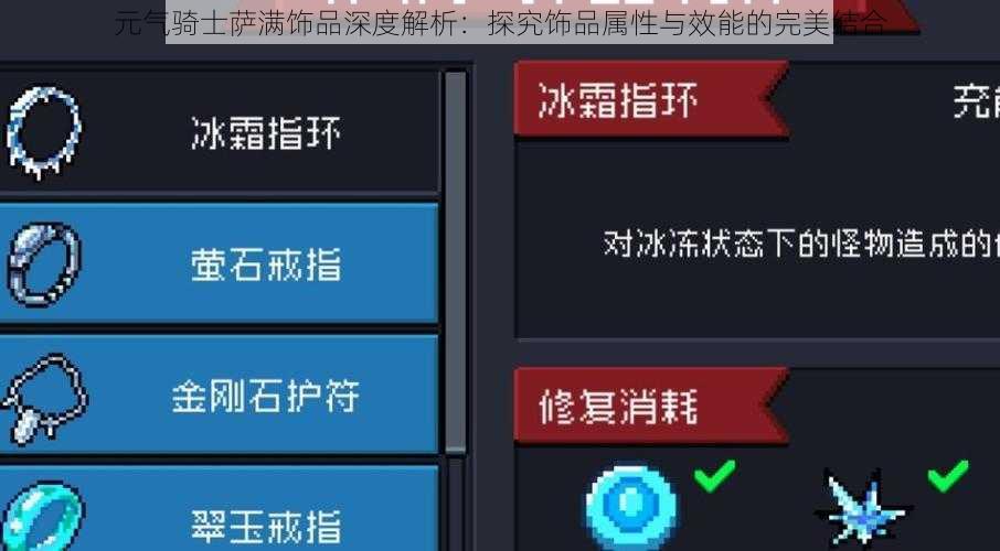 元气骑士萨满饰品深度解析：探究饰品属性与效能的完美结合