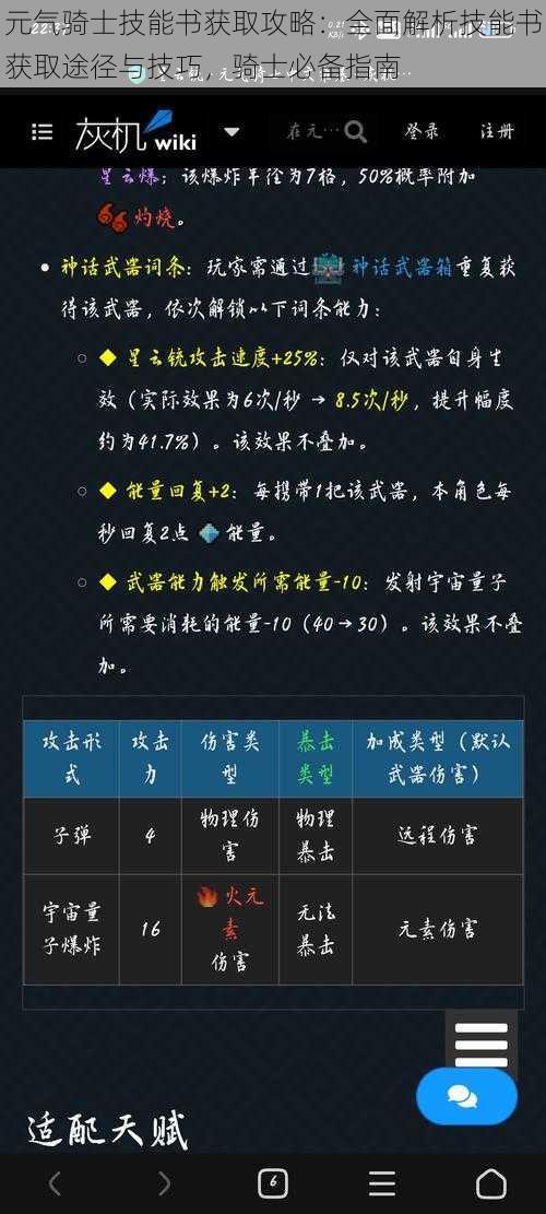 元气骑士技能书获取攻略：全面解析技能书获取途径与技巧，骑士必备指南