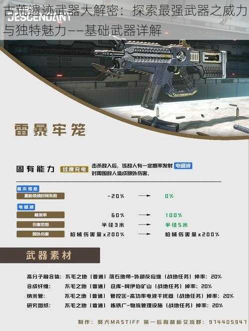 古荒遗迹武器大解密：探索最强武器之威力与独特魅力——基础武器详解