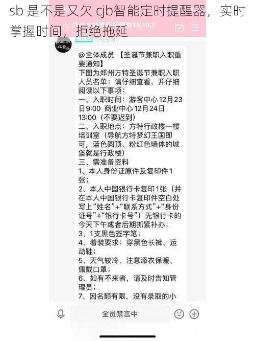 sb 是不是又欠 cjb智能定时提醒器，实时掌握时间，拒绝拖延