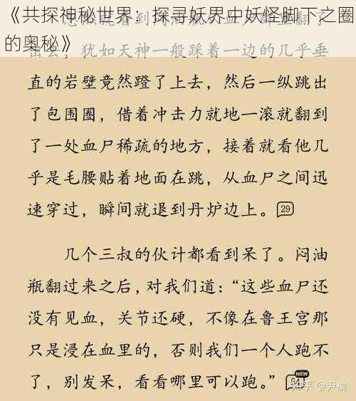 《共探神秘世界：探寻妖界中妖怪脚下之圈的奥秘》