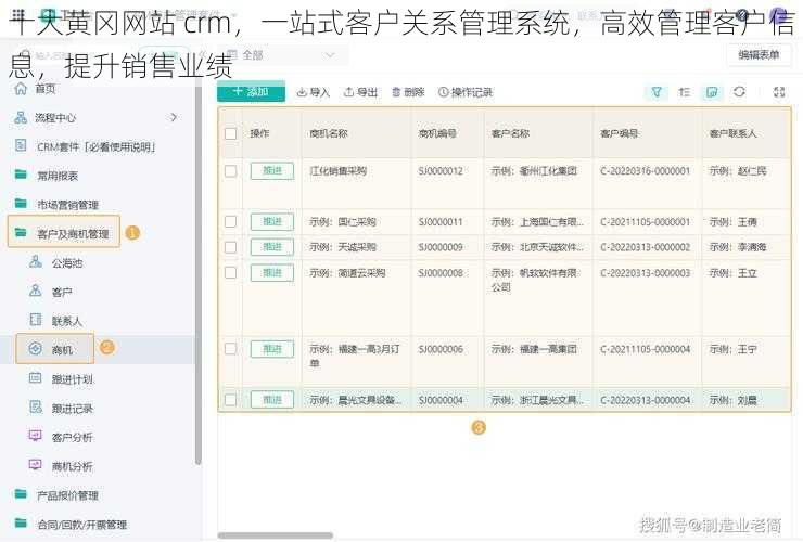 十大黄冈网站 crm，一站式客户关系管理系统，高效管理客户信息，提升销售业绩