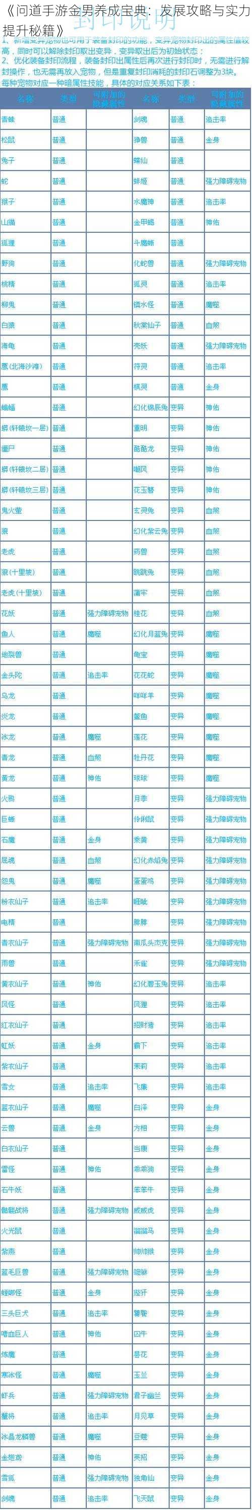 《问道手游金男养成宝典：发展攻略与实力提升秘籍》