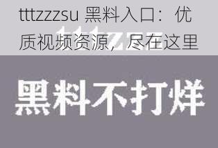 tttzzzsu 黑料入口：优质视频资源，尽在这里