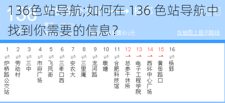 136色站导航;如何在 136 色站导航中找到你需要的信息？