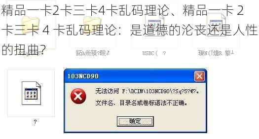 精品一卡2卡三卡4卡乱码理论、精品一卡 2 卡三卡 4 卡乱码理论：是道德的沦丧还是人性的扭曲？