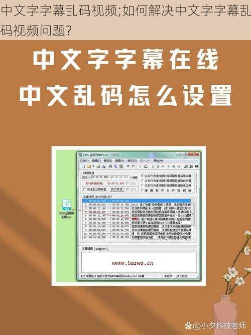 中文字字幕乱码视频;如何解决中文字字幕乱码视频问题？