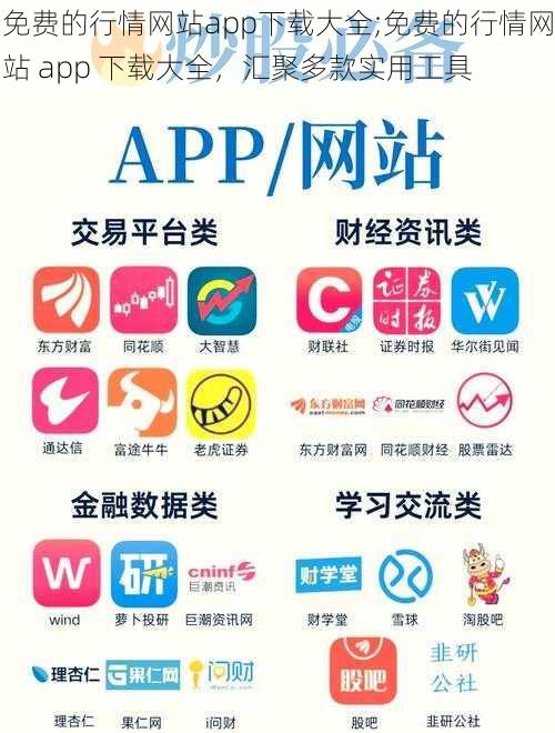 免费的行情网站app下载大全;免费的行情网站 app 下载大全，汇聚多款实用工具