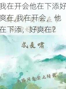 我在开会他在下添好爽在,我在开会，他在下添，好爽在？