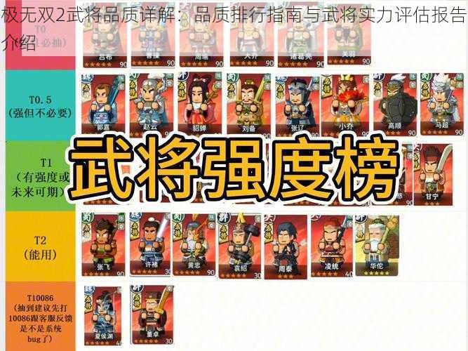 极无双2武将品质详解：品质排行指南与武将实力评估报告介绍