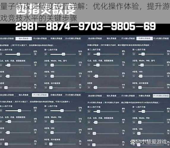 量子特攻灵敏度设置详解：优化操作体验，提升游戏竞技水平的关键步骤