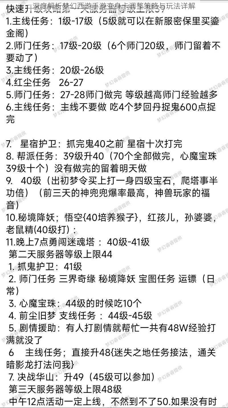 深度解析梦幻西游手游变身卡调整策略与玩法详解