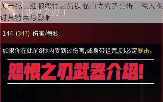 关于死亡细胞怨恨之刃铁棍的优劣势分析：深入探讨其特点与影响