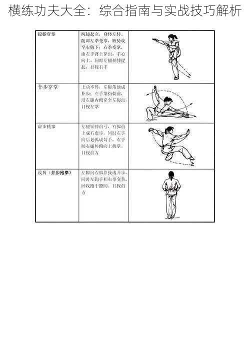 横练功夫大全：综合指南与实战技巧解析