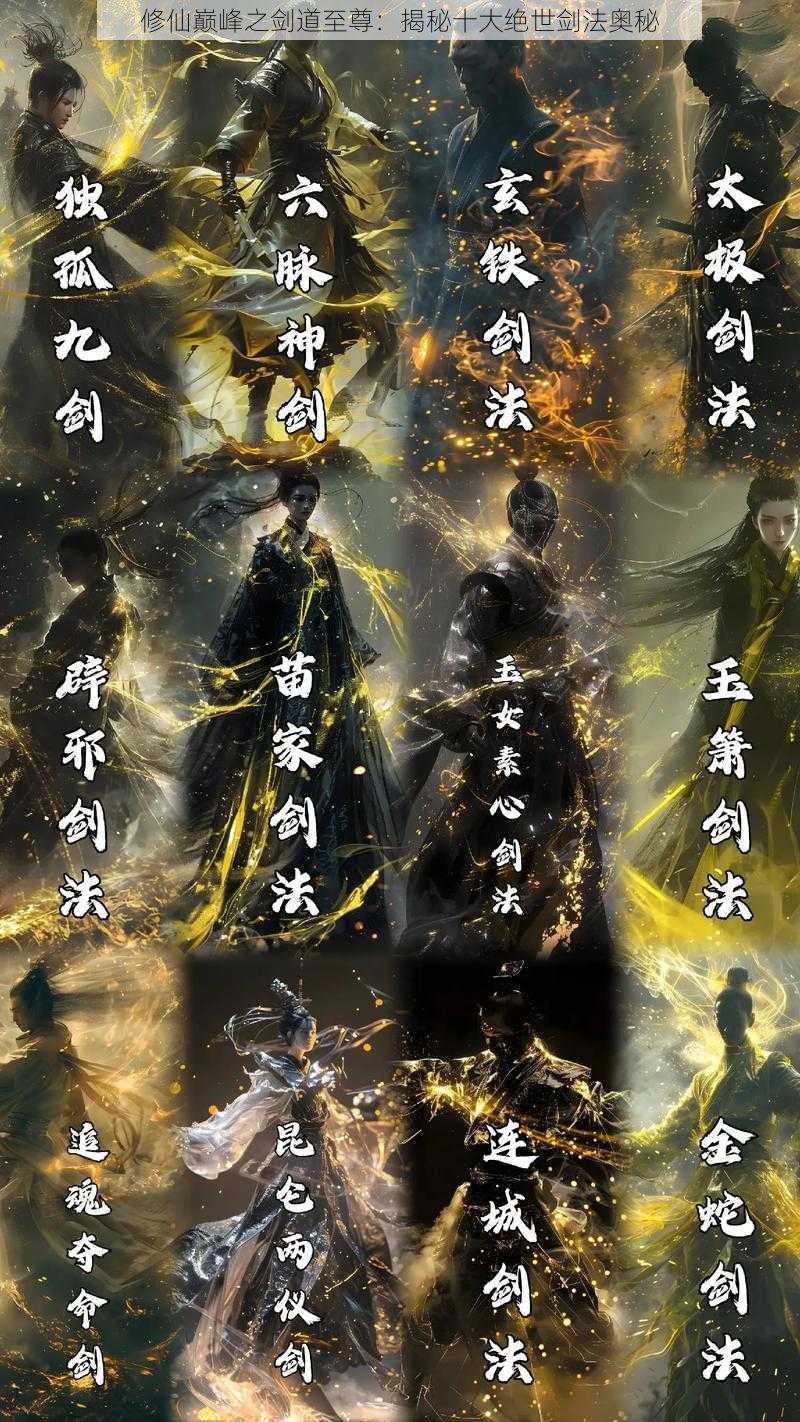 修仙巅峰之剑道至尊：揭秘十大绝世剑法奥秘